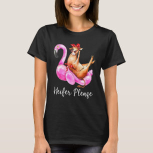 Vaars Alsjeblieft Flamingo Drijvende Bandana Koe T-shirt