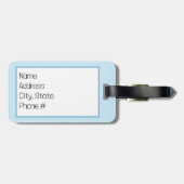 Vaartocht instellen bagagelabel (Achterkant horizontaal)