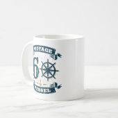 vaartuig 60e verjaardag 60 jaar oud koffiemok (Voorkant links)