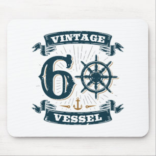 vaartuig 60e verjaardag 60 jaar oud muismat