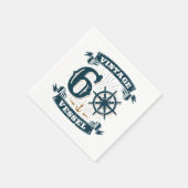 vaartuig 60e verjaardag 60 jaar oud servet (Hoek)