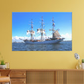 Vaartuig dat vliegt op het Canvas Afdruk (Insitu (Woonkamer))