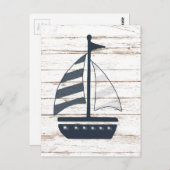 vaartuig met de scheepvaart 2 briefkaart (Voorkant / Achterkant)