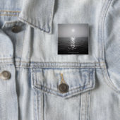 Vaartuig op afstand op zee vierkante button 5,1 cm (In situ)