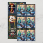  vaartuigen Acrylkunst Feestdagenkaart (Voorkant / Achterkant)