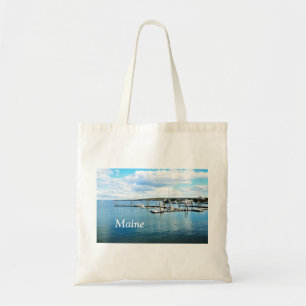vaartuigen en pieren aan de kust van Maine Tote Bag