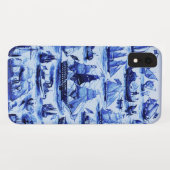  VAARTUIGEN EN SCHEPEN, marineblauw Case-Mate iPhone Case (Achterkant (horizontaal))