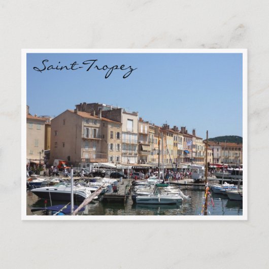 vaartuigen met de haven van saint-tropez briefkaart (Voorkant)