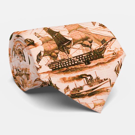 VAARTUIGEN, SCHEPEN, VERSCHILLENDE NATIES Rood Stropdas (Opgerold)
