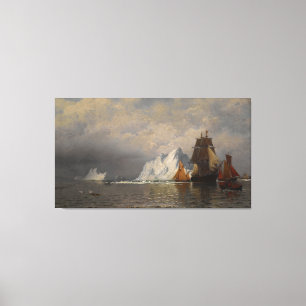 Vaartuigen voor de walvisvaart en de Gevist visser Canvas Afdruk