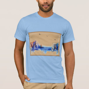 Vaartuigen Waterverf Zeilboten T-shirt