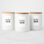 Vaarwel 2020 Toilet paper - het is eindelijk voorb Voedselcontainer Etiket (Flessen)