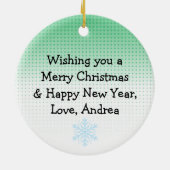 Vaarwel 2020 Welkom 2021 Funny Retro Kerstmis Keramisch Ornament (Achterkant)