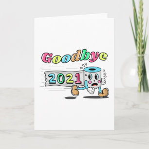 Vaarwel 2021 Toiletpapierrol Kaart