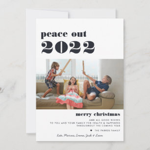 Vaarwel 2022 Prettig Kerstmis Vakantie Foto Feestdagenkaart