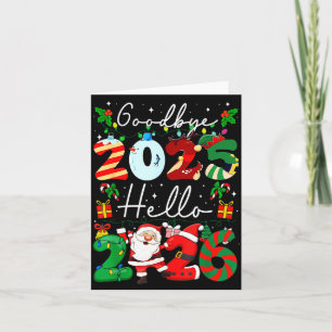 Vaarwel 2025 Hallo 2026 Gelukkig Oud en Nieuw Chri Kaart