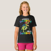 Vaarwel 2e klas Afstuderen T rex dinosaurus T-shirt (Voorkant volledig)