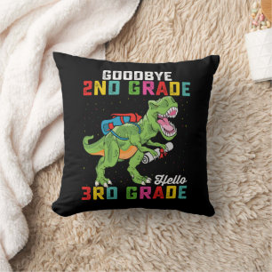 Vaarwel 2e klas hallo 3e klas T Rex dinosaurus Kussen