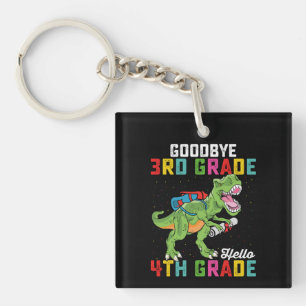 Vaarwel 3e klas Hallo 4e klas T Rex Dinosaur Sleutelhanger