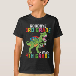 Vaarwel 3e klas hallo 4e klas T Rex dinosaurus T-shirt
