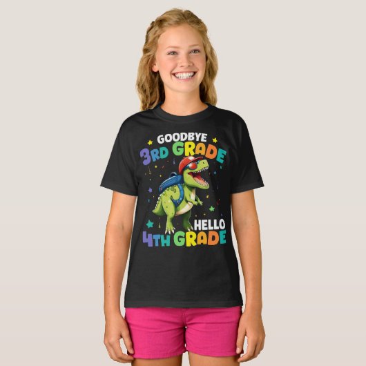 Vaarwel 3e klas T Rex Monster Truck Dinosaurus T-shirt (Voorkant volledig)