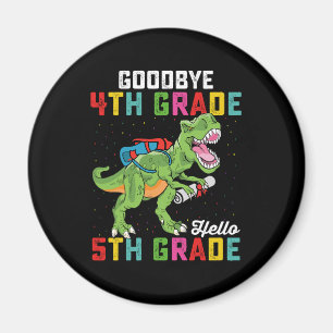 Vaarwel 4e klas Hallo 5e klas T Rex dinosaurus Magneet