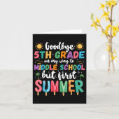 Vaarwel 5e klas Afstuderen naar middelbare school Kaart (Gele Bloem)