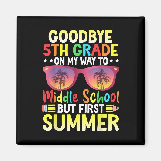 Vaarwel 5e klas Afstuderen naar middelbare school  Magneet (Voorkant)