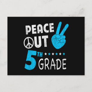 Vaarwel 5e klas laatste schooldag student briefkaart