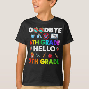 Vaarwel 6e graad Hallo 7e graad - grappige leraar T-shirt