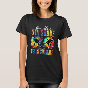 Vaarwel 6e graad Hallo Summer Tie Dye Glasses Las T-shirt