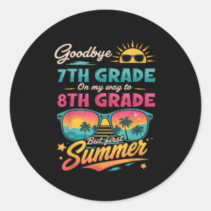 Vaarwel 7e klas op weg naar 8e klas maar eerst ronde sticker