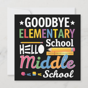 Vaarwel basisschool hallo middelbare school kaart