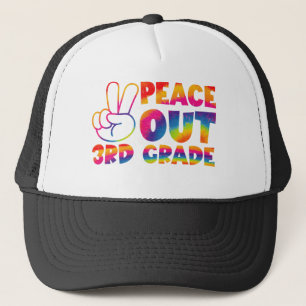 Vaarwel Derde Klas Tie Dye Laatste Dag 3e Klas Trucker Pet