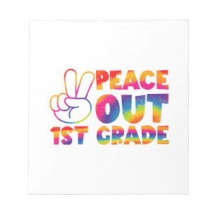 Vaarwel eerste klas Tie Dye laatste dag 1e klas  Notitieblok