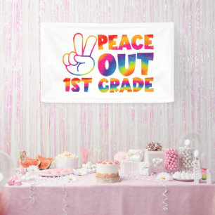Vaarwel Eerste Leerjaar Tie Dye Laatste Dag 1e Lee Spandoek