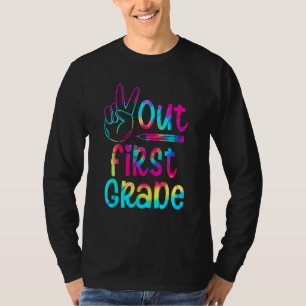Vaarwel Eersteklas Tie-Dye Kinderen Laatste School T-shirt