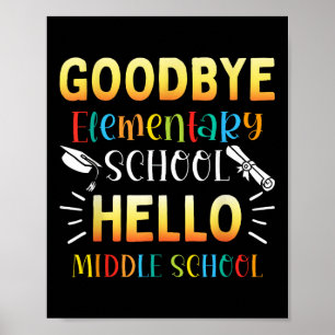 Vaarwel elementair Hallo Afstuderen middelbare sch Poster