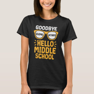Vaarwel elementair Hallo middelbare school leraar T-shirt