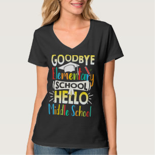 Vaarwel elementaire school Hallo middelbare school T-shirt