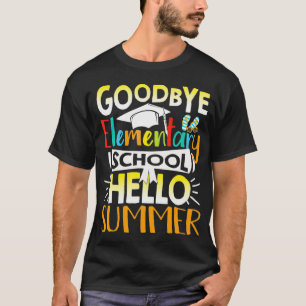 Vaarwel elementaire school Hallo zomerleraar Stu T-shirt