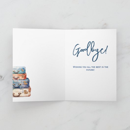 Vaarwel en veel geluk Afscheid Kaart (Binnen)