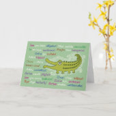 Vaarwel en veel succes van de groep, Alligator Kaart (Gele Bloem)