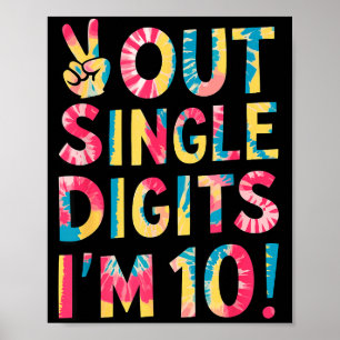 Vaarwel enkele cijfers Ik ben 10 jaar oud 10e verj Poster