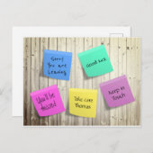 Vaarwel Farewell Post-its Briefkaart (Voorkant / Achterkant)