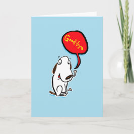 Vaarwel hond gezegde we gaan je missen. kaart