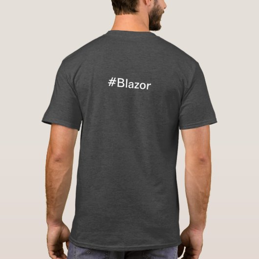 Vaarwel JavaScript: hallo C# Blazor T-shirt (Achterkant)