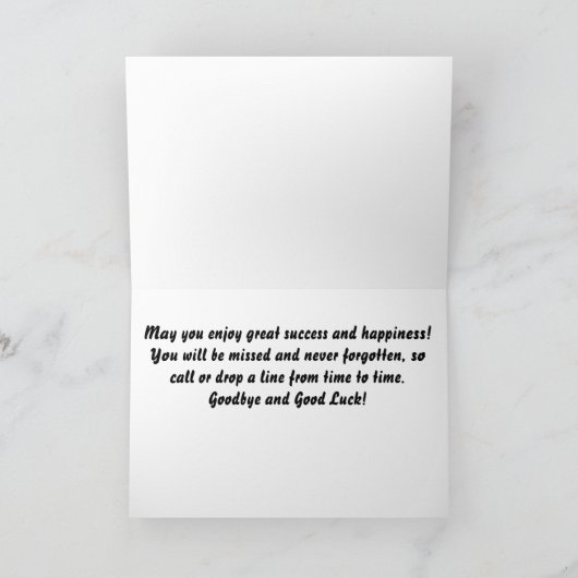 Vaarwel Kaart (Binnen)