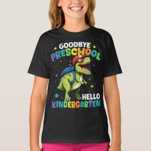 Vaarwel kleuterschool Afstuderen Dinosaurus T rex T-shirt
