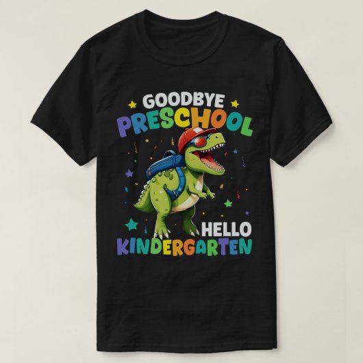 Vaarwel kleuterschool Afstuderen Dinosaurus T rex T-shirt (Design voorkant)